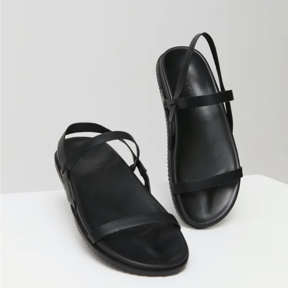 St. Agni black leather sandals almost brand new SOLD OUT - Picture 2 of 5
